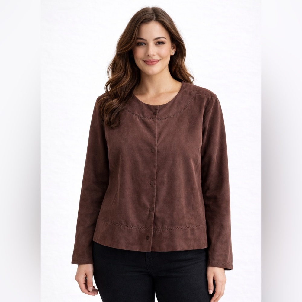 Hannah Brown faux suede jacket